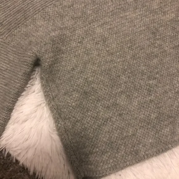 MOSSIMO • Knit Grey 3/4 Sleeve Mock Turtleneck Sweater Top - Picture 6 of 7